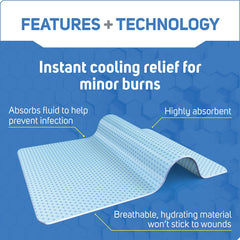 Sterile pads for burn relief Care Science hydrogel dressing