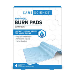 Care Science Hydrogel Burn Dressing packaging 4 Count