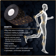 Care Science Copper Infused Kinesiology Tape two rolls