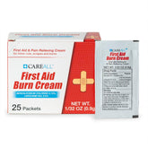 CareALL first aid burn relief cream 0.9g packet box