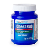 CareAll Medicated Chest Rub 4 oz bottle label with NDC