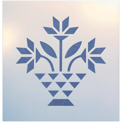 Carolina Lily Quilt Stencil 6x6 design on Mylar template