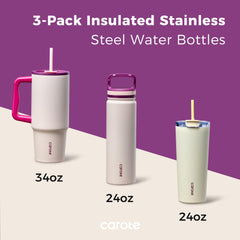 34 oz ice tumbler CAROTE set