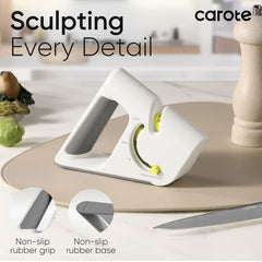 Non-slip base and grip for safe sharpening with CAROTE