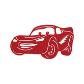 Cars lightning mcqueen personalized wall decal on clean wall