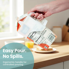 Two-pack Carton Caddy with easy-grip handle for pouring