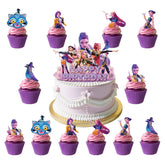 Cartoon cake decorations 25 piece set large Happy Birthday topper