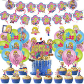 Cartoon Lizzie birthday decoration banner