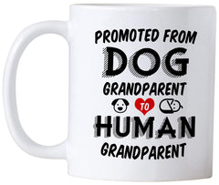 Casitika double sided message pregnancy announcement mug for grandparents