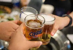 Cass Fresh clear beer glasses 255ml each