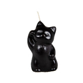 Cat beeswax candle featuring Maneki Neko Lucky Cat design