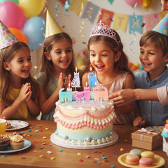 Five cat themed birthday candles for pet celebrations