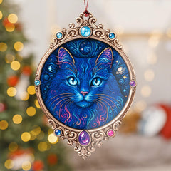 Cat Christmas decor ornament suitable for window