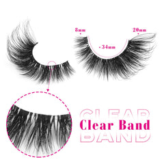 Fuzzy strip fox eye eyelashes 7 pairs