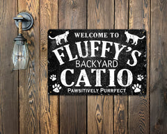 Cat name sign customization 12x18 option