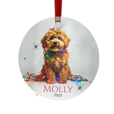 Cavapoo Christmas Ornament with personalized name