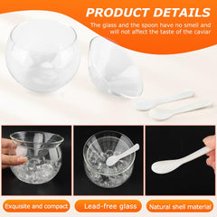 Caviar Server Set ice chiller holder with dish