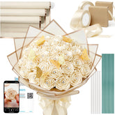 Caydo Ivory Ribbon Rose Bouquet kit packaging