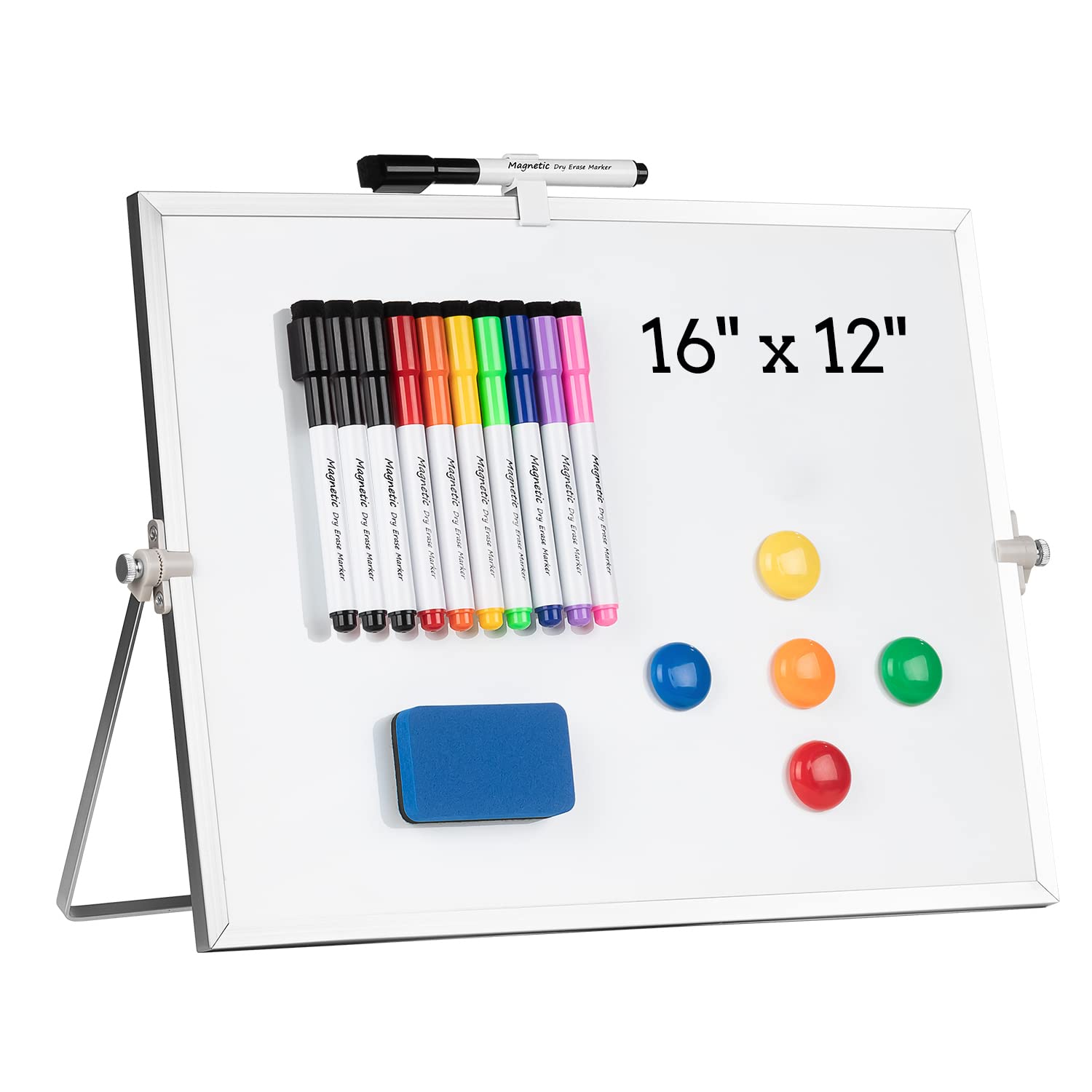 Cazeyoo dry erase white board with magnets and eraser