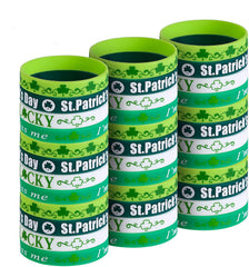 CCINEE St Patrick's Day wristbands pack of 36 in 4 styles