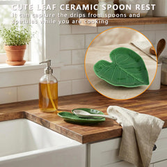 Compact heat resistant ceramic spoon holder by CDJZDGD