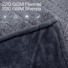 50x60 inch heated throw with 8ft cord