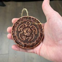 Texas made cedar ornament Hawaiian Turtle