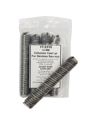 Cellulose skinless casings 23mm diameter 42 feet each for skinless hot dogs
