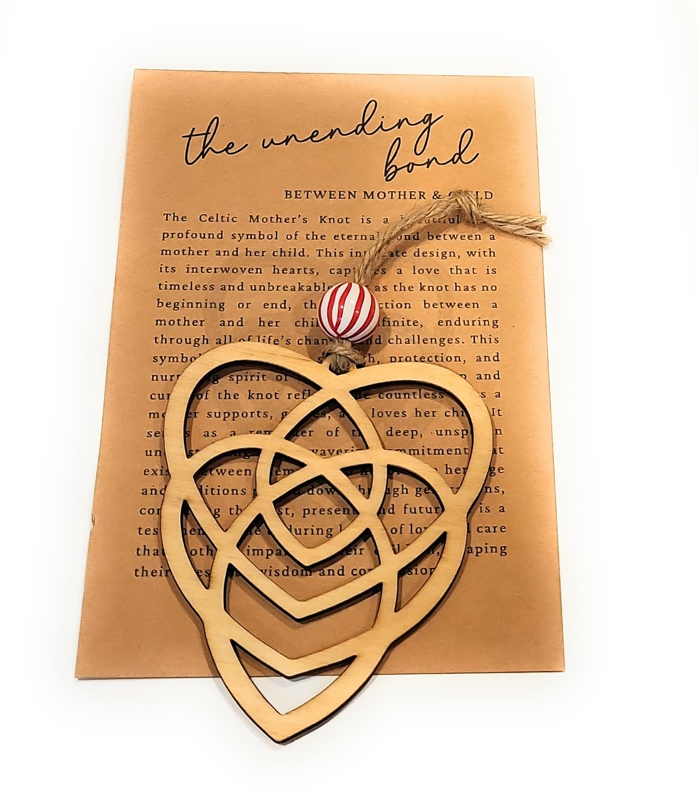 Celtic Heart Christmas Story Ornament handcrafted design