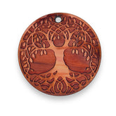 Celtic Tree of Life raw cedar ornament front view