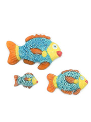 Large ceramic fish wall art 28x19 cm with top hole
