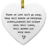 Ceramic heart keepsake for mom decorative display