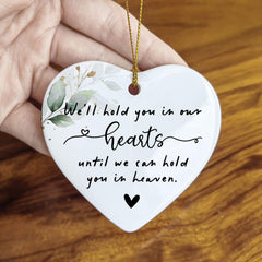 3-inch ceramic memorial ornament with double-sided printing