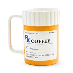 Novelty RX bottle mug for coffee or tea made of ceramic