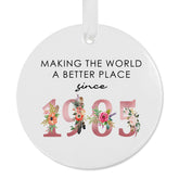 Ceramic ornament for 41st birthday 1985 women