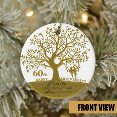 ceramic ornament with diameter 2.87 inches