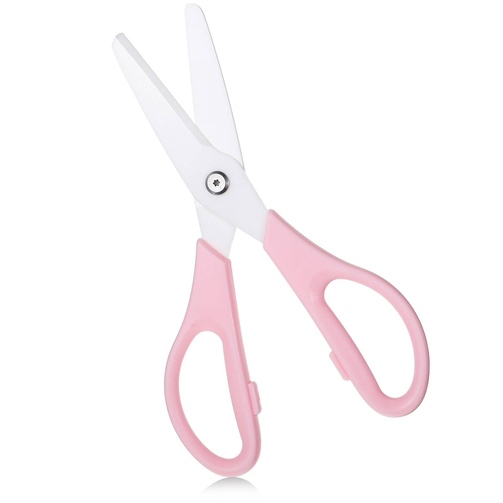 pink 8 inch ceramic scissors kitchen tool