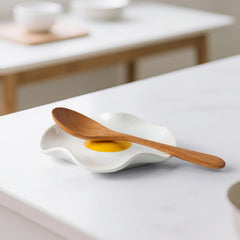 Handmade ceramic spoon rest with 5.5 inch footprint