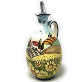 CERAMICHE D'ARTE PARRINI oil cruet hand painted Tuscan landscape