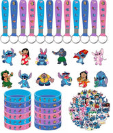 cerfioo 86pcs Stitch Birthday Party decorations Set bracelets and stickers