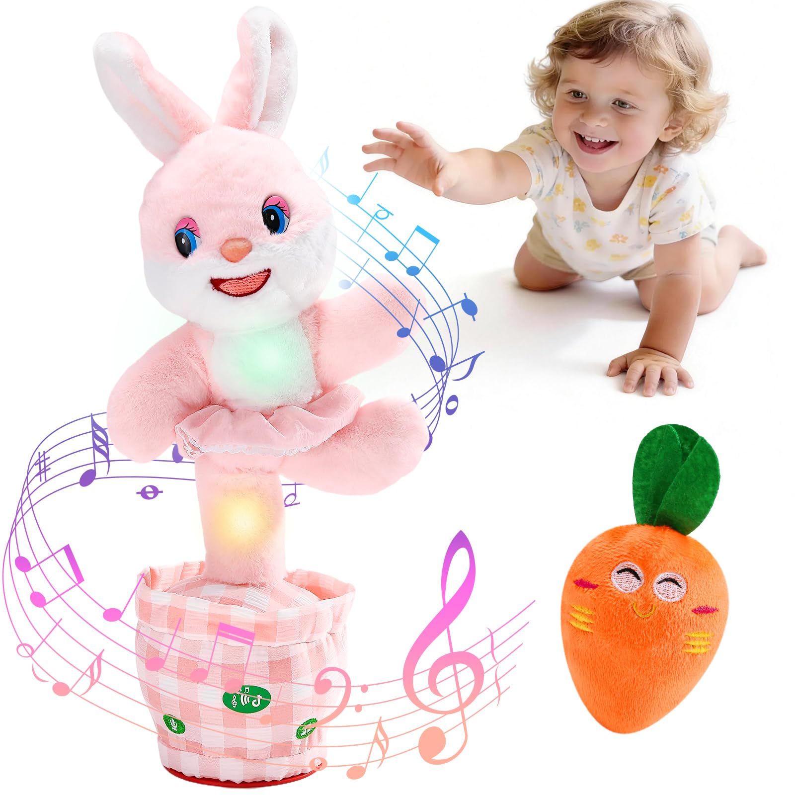 Cessfle product image showing a talking dancing Easter Bunny Plush