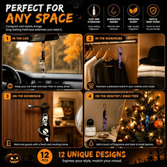 masked face graphic horror air freshener
