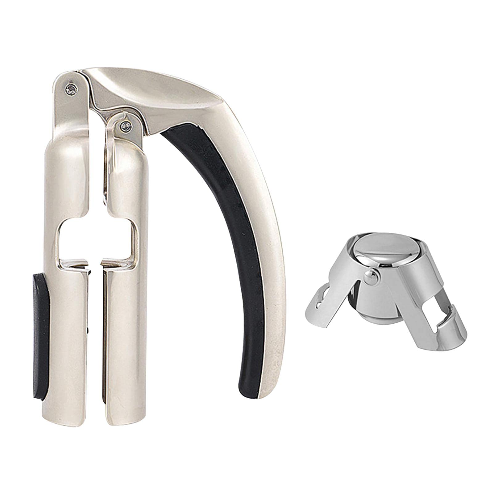 Champagne bottle opener with zinc alloy construction