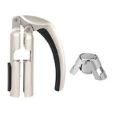 Champagne bottle opener with zinc alloy construction