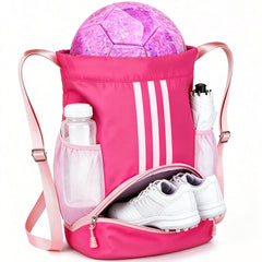 Champhox Soccer Bag for Girls holds up to Size 7 basketball and Size 5 soccer ball