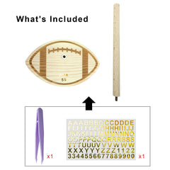 Championship Ring Display with three-dimensional metal text