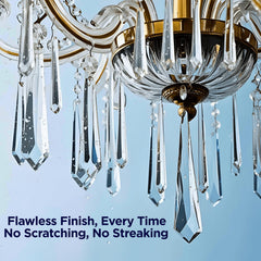 Chandelier cleaner spray for crystal and glass fixtures