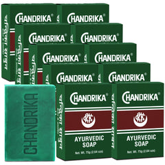 Chandrika Bath and Body Ayurvedic Bar Soap Pack of 10 packaging