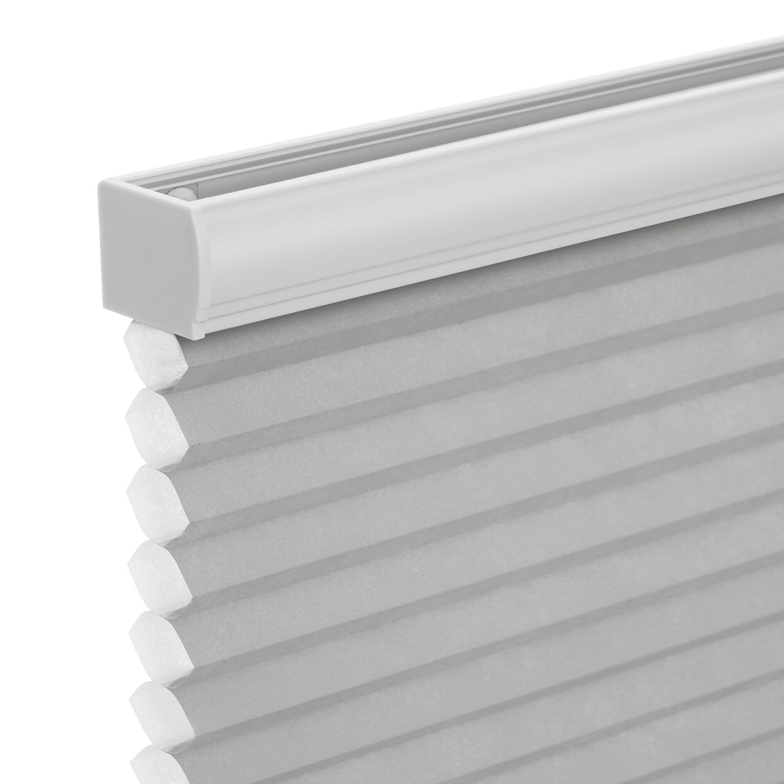 Changshade cordless cellular shades gray 20x50 installed on window