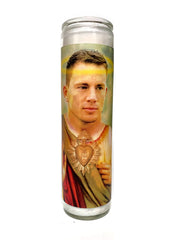 Channing Tatum Celebrity Parody Devotional Prayer Candle white 8 inch USA made